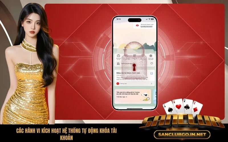 Các hành vi kích hoạt hệ thống tự động khóa tài khoản