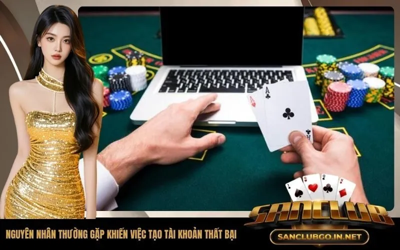 Các nguyên nhân thường gặp khiến việc tạo tài khoản thất bại