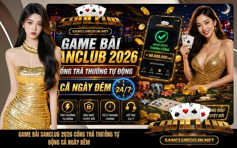 Game Bài SanClub 2026 Cổng Trả Thưởng Tự Động Cả Ngày Đêm
