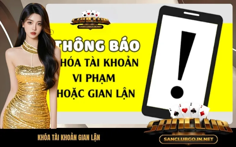 Khóa tài khoản gian lận