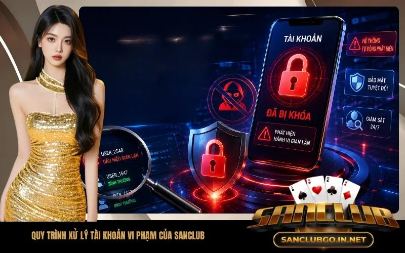 Quy trình xử lý tài khoản vi phạm của SanClub