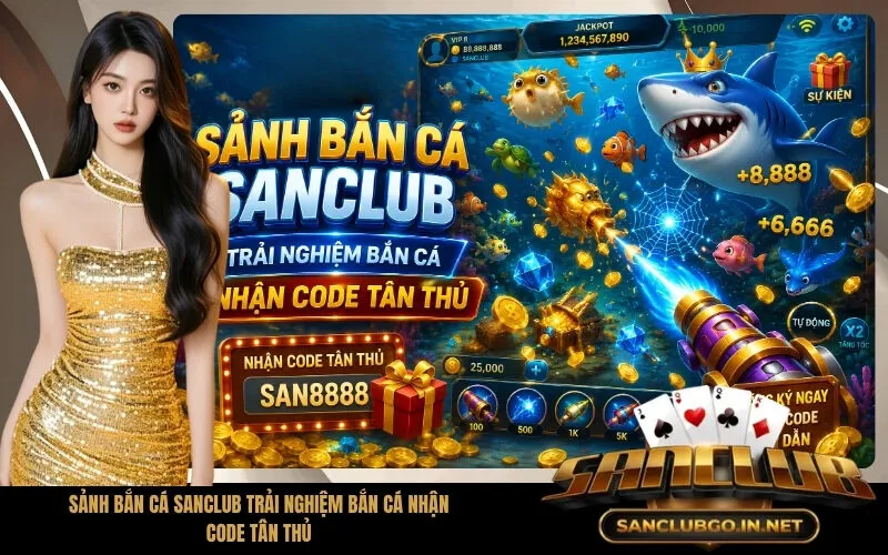 Sảnh Bắn Cá SanClub Trải Nghiệm Bắn Cá Nhận Code Tân Thủ