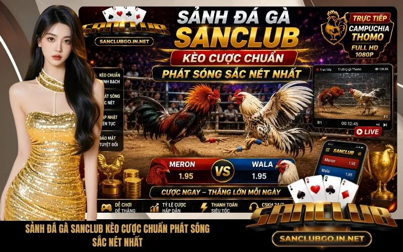 Sảnh Đá Gà SanClub Kèo Cược Chuẩn Phát Sóng Sắc Nét Nhất